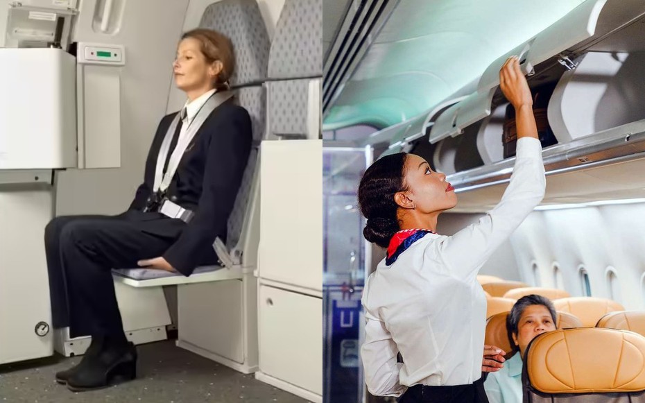 Lý do tiếp viên hàng không luôn ngồi đè lên bàn tay khi ngồi xuống ghế