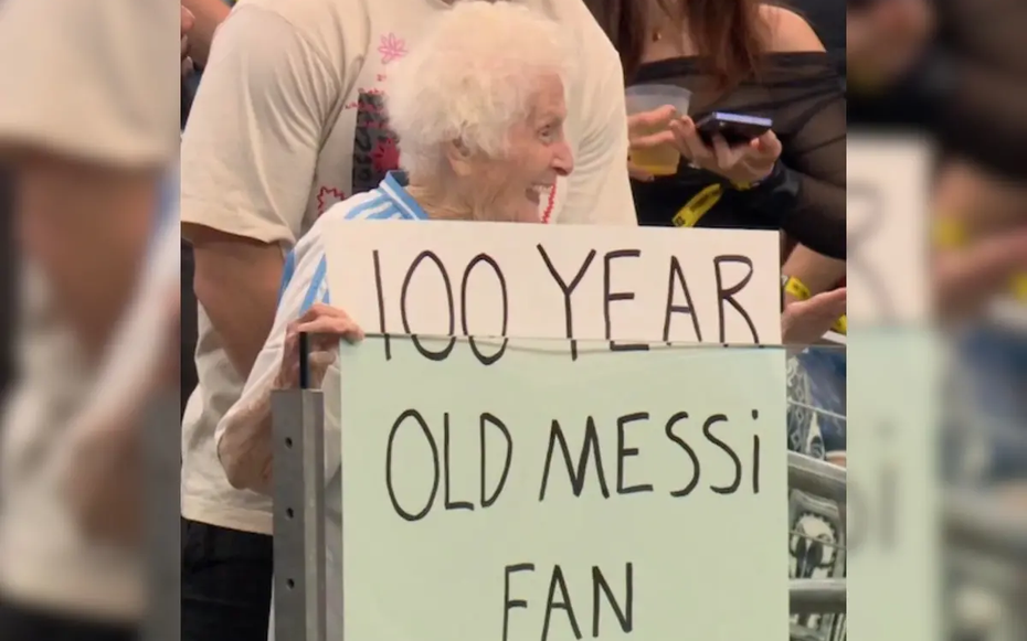 Bí ẩn cụ bà 100 tuổi "đu" Messi tới World Cup