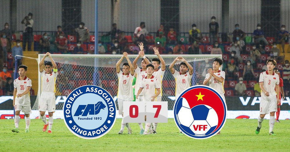 Hủy diệt Singapore, U23 Việt Nam sáng cửa vào bán kết U23 Đông Nam Á