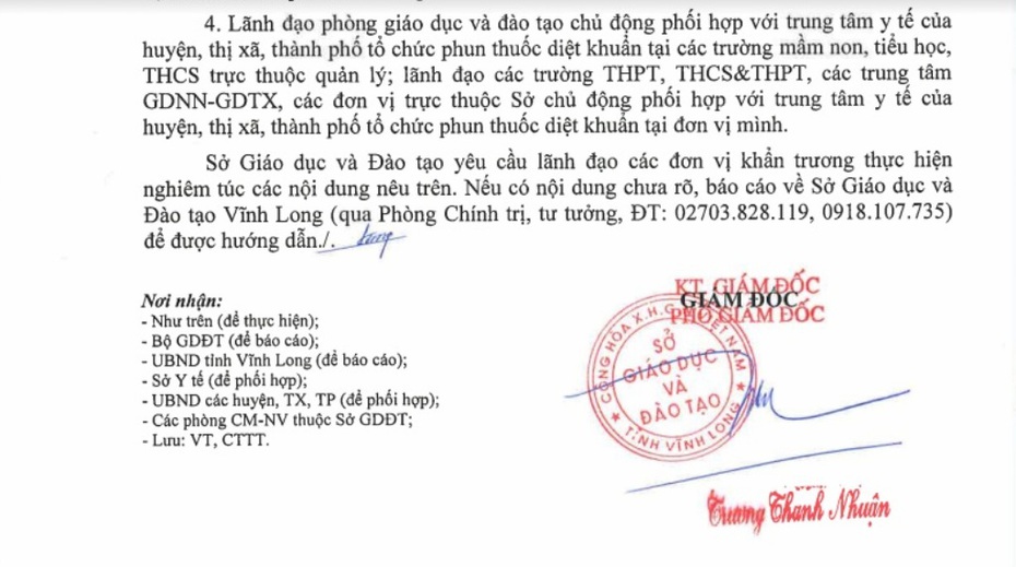 Vĩnh Long: Lùi lịch học sau Tết để vệ sinh trường lớp, phòng chống virus corona