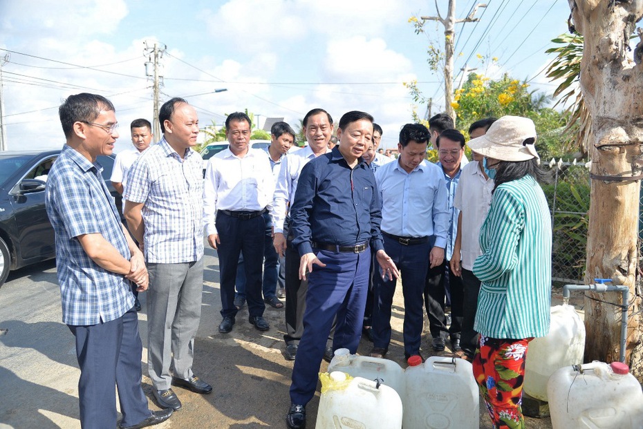 Phó Thủ tướng Trần Hồng Hà làm việc về công tác phòng, chống hạn, mặn tại ĐBSCL