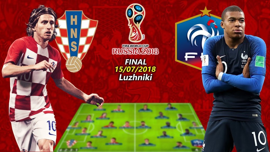 Lịch thi đấu World Cup 15/7: Pháp - Croatia trận đấu cuối cùng