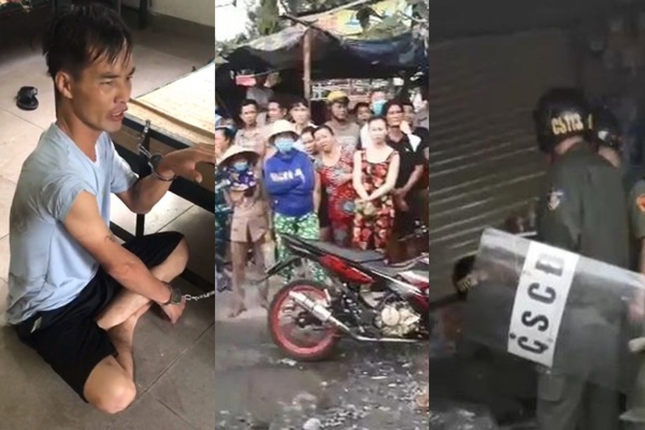 Phá cửa, khống chế nam thanh niên nghi ngáo đá, ôm bình gas cố thủ trong tiệm tạp hóa