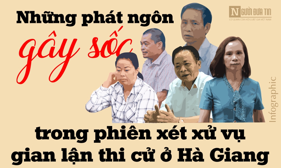 [Infographic] Những phát ngôn gây sốc trong phiên xét xử vụ gian lận thi cử ở Hà Giang