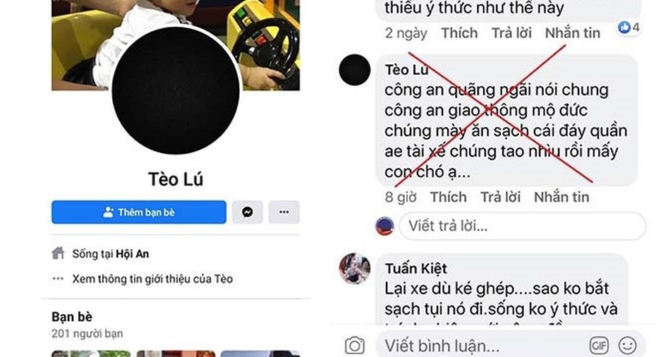 Xúc phạm công an Quảng Ngãi trên Facebook, bị xử phạt 7,5 triệu đồng