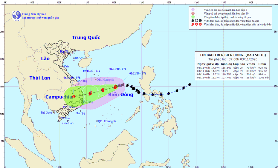 Bão số 10 bất ngờ đổi hướng, tiếp tục mạnh lên