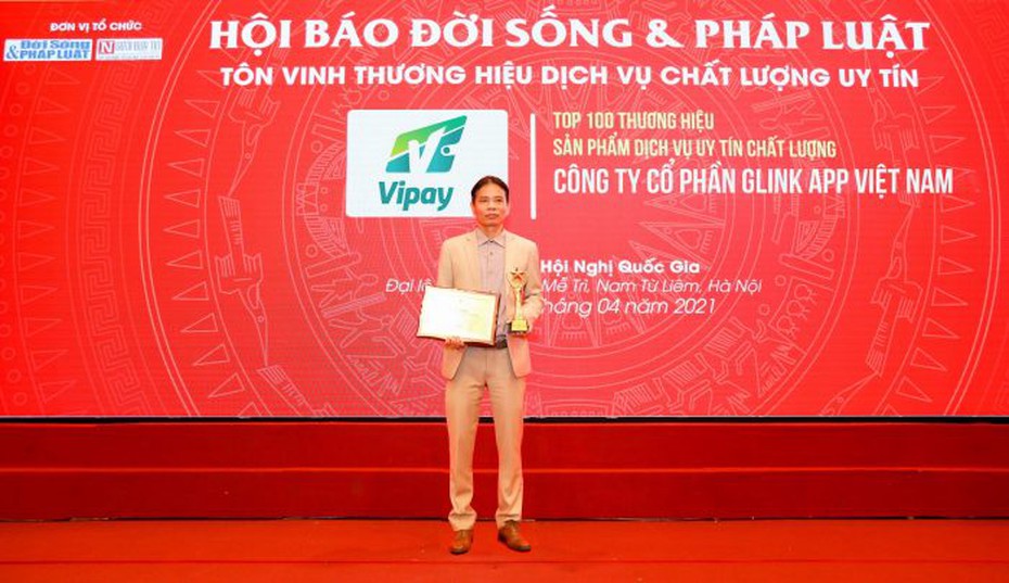 Công ty GLINK APP Việt Nam đạt danh hiệu "Top 100 thương hiệu sản phẩm dịch vụ uy tín chất lượng”