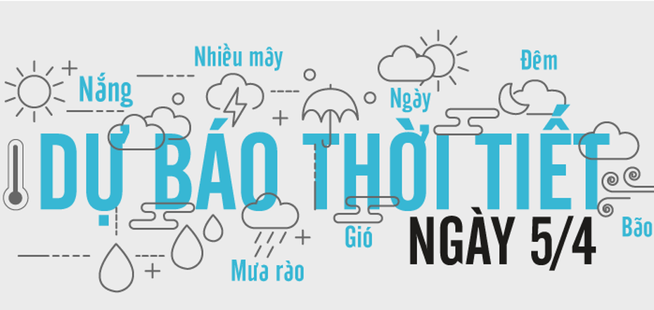 Thời tiết ngày 5/4: Bắc Bộ chuẩn bị đón rét nàng Bân
