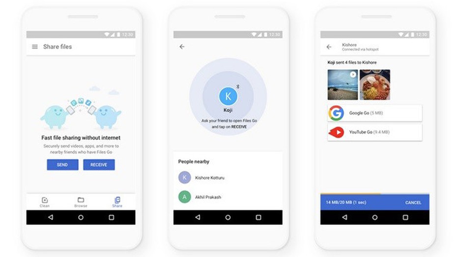 Google tăng tốc độ chia sẻ dữ liệu nhanh gấp 4 lần trong Files Go