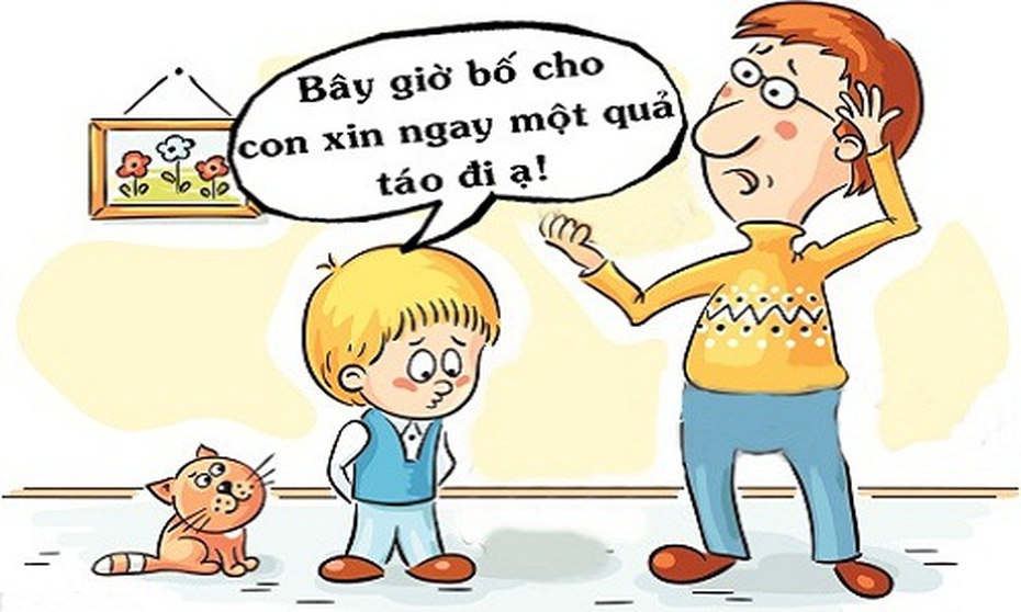 Trưa cười: Ông bố choáng váng với lý do con trai đòi ăn táo