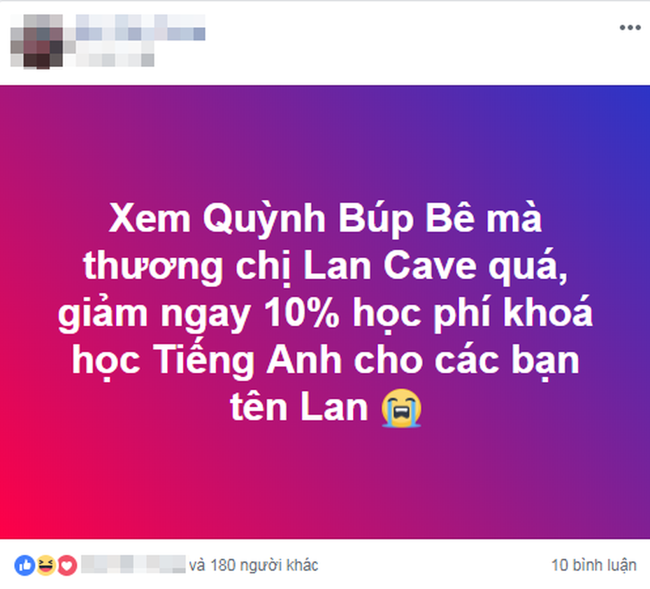 Dậy sóng mạng xã hội: Nhờ phim Quỳnh búp bê nên duyên vợ chồng; thương nhân vật Lan cave giảm giá cho ai tên Lan