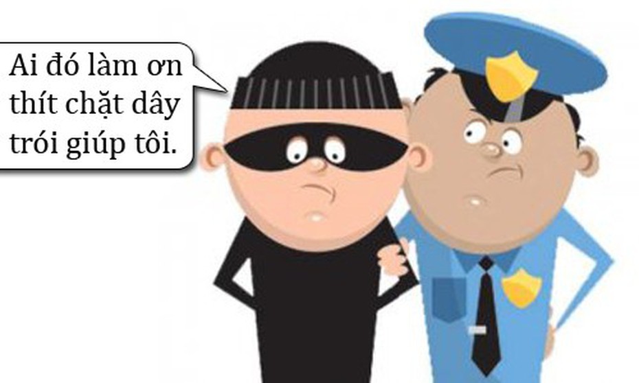 Trưa cười: Lý do tên trộm yêu cầu được trói chặt hơn