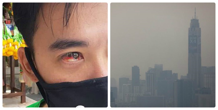 Người dân thủ đô Thái Lan chảy máu mũi, ho ra máu vì không khí ô nhiễm nặng