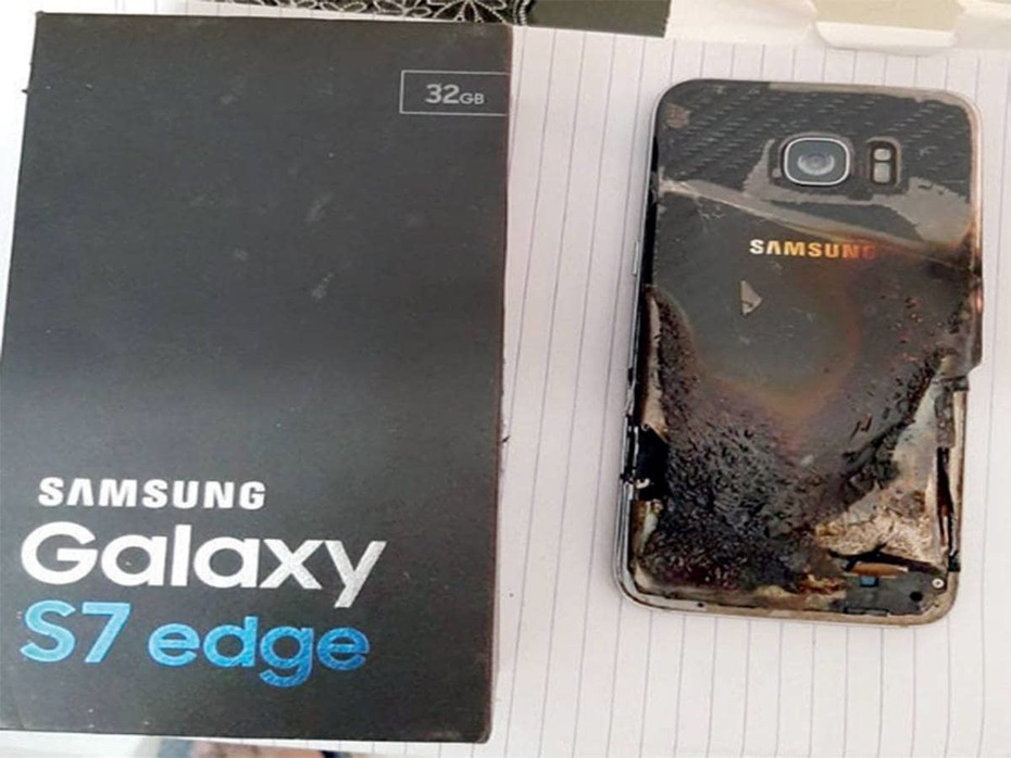 Samsung Galaxy S7 Edge bỗng nhiên phát nổ ngay cả khi không sạc pin