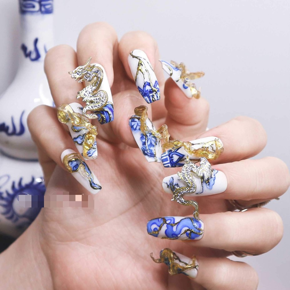 “Sửng sốt” với bộ nail “Cúng” ông Công ông Táo có 1-0-2 của 9X Hà Nội