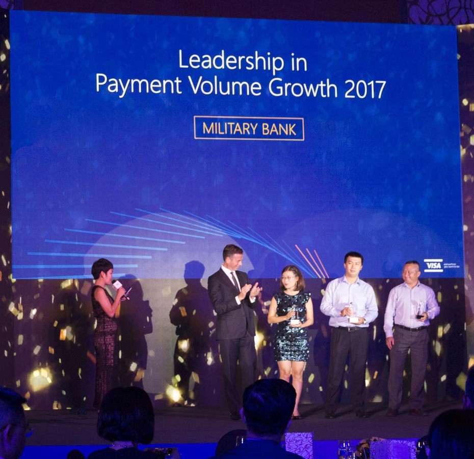 MB vào top 3 ngân hàng có tốc độ tăng trưởng doanh số giao dịch thẻ Visa cao nhất 2017