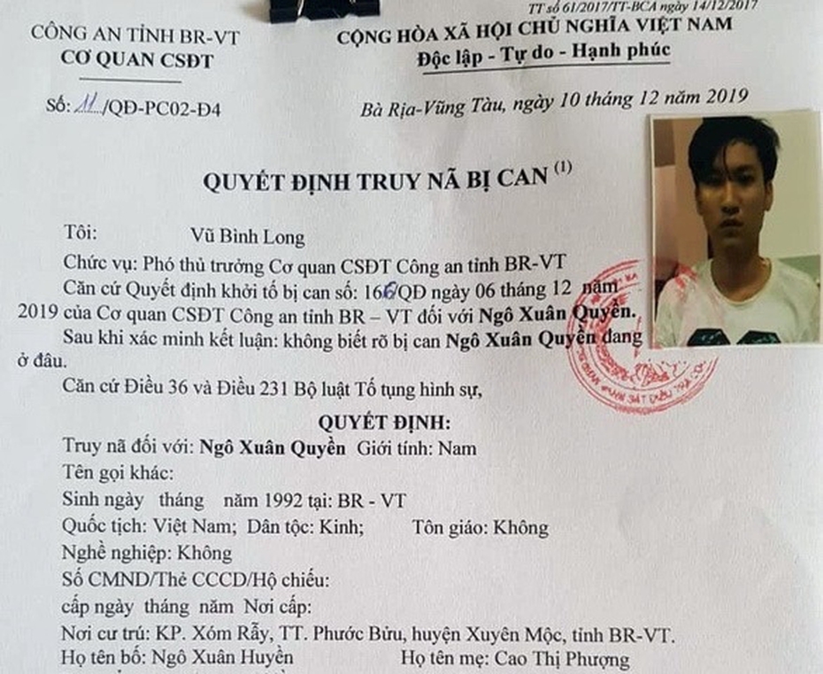 Truy nã con trai phó trưởng công an huyện vì tổ chức đánh bạc