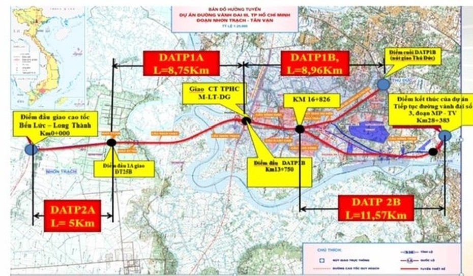 Dự chi 6.660 tỷ đồng xây 16km đường vành đai 3 TP HCM đoạn đoạn Tân Vạn – Nhơn Trạch