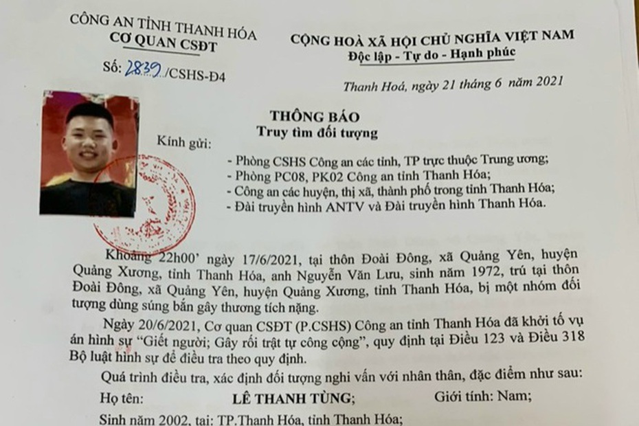 Truy tìm 3 nghi phạm bắn người trọng thương