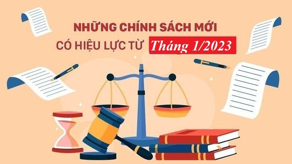 Những chính sách mới nổi bật có hiệu lực từ tháng 1/2023