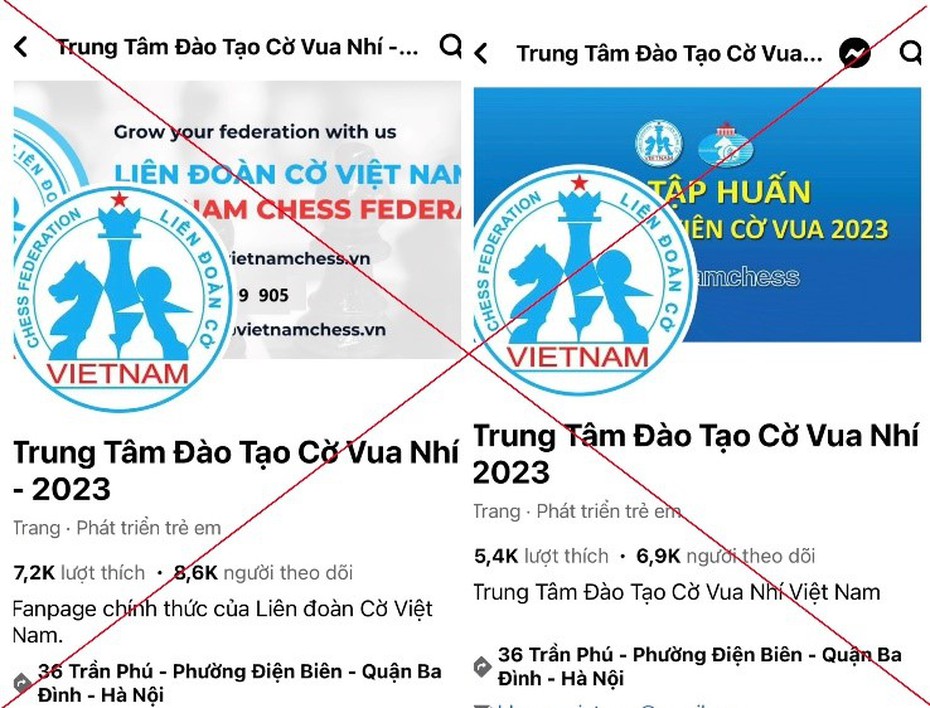 Cảnh báo giả mạo “Trung tâm Đào tạo Cờ vua nhí” để lừa đảo