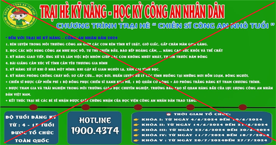 Cảnh báo thủ đoạn “giả mạo tổ chức trại hè để lừa đảo”