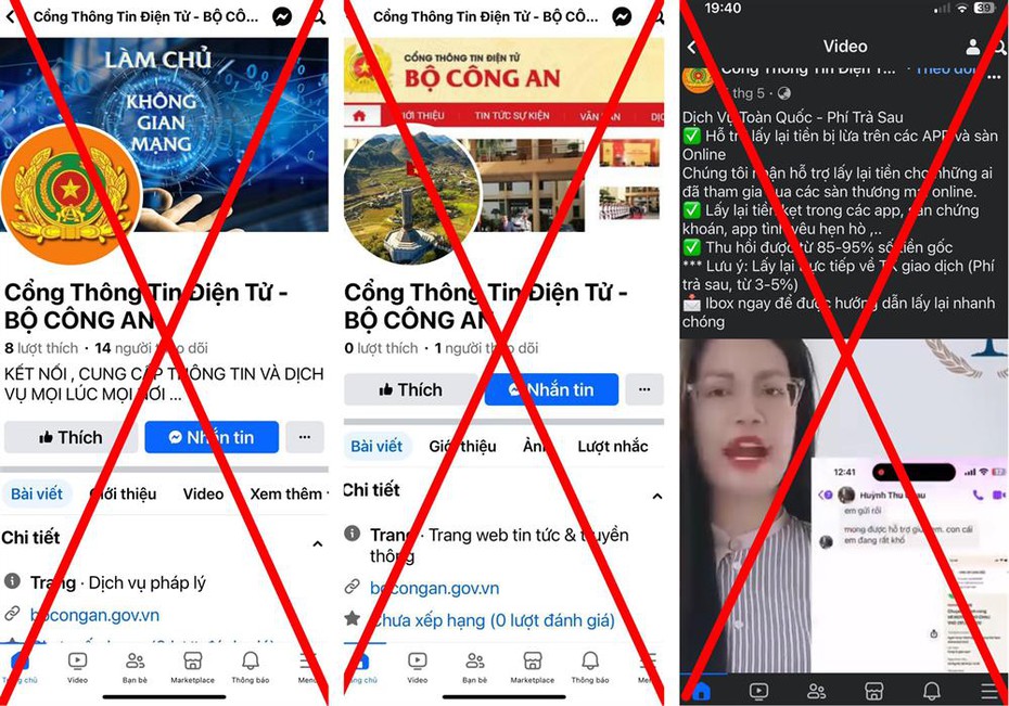Cảnh báo mạo danh Cổng thông tin điện tử Bộ Công an để lừa đảo