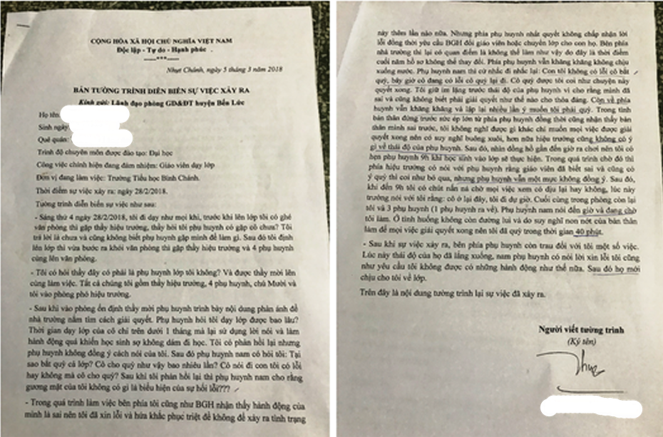 Cô giáo bị ép quỳ xin lỗi phụ huynh: "Tôi không muốn nói thêm về chuyện này nữa"