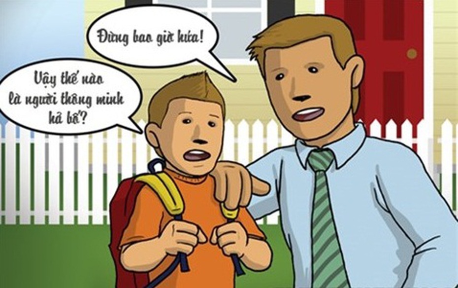 Sáng cười: Bố dạy con trai