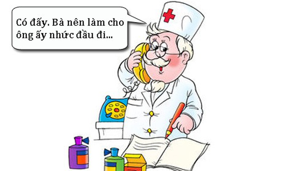 Trưa cười: Lời khuyên của bác sĩ khi chồng uống nhầm thuốc