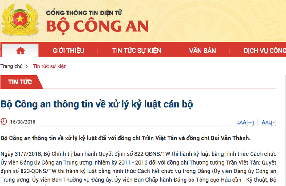 Ông Bùi Văn Thành bị xóa tư cách Phó Tổng cục trưởng