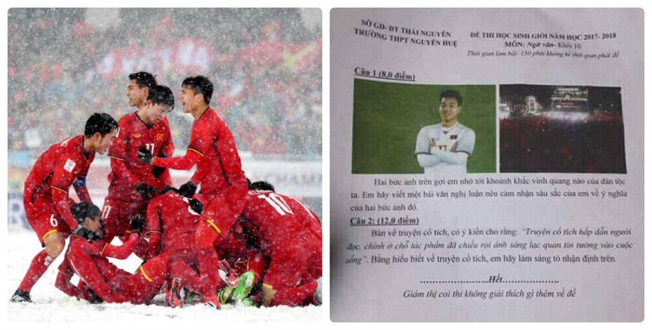 U23 Việt Nam vào đề thi học sinh giỏi môn Văn trường chuyên