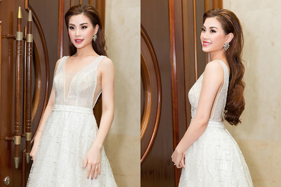 "Gái một con" Diễm Trang diện đầm khoét sâu gợi cảm "đốt mắt" người nhìn