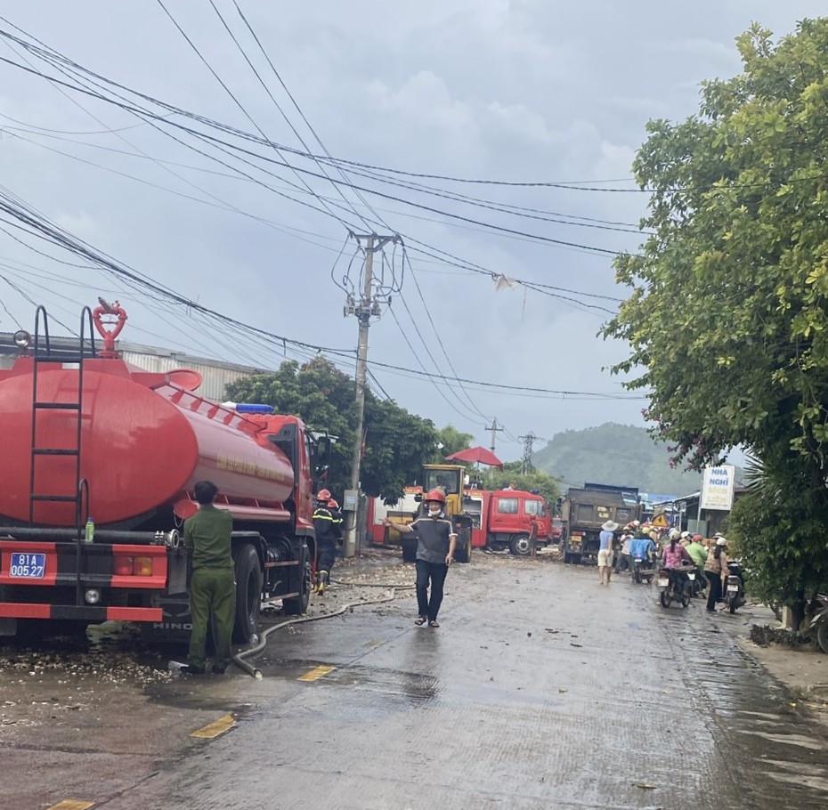 Gia Lai: Cháy lớn kho nông sản ở huyện Phú Thiện