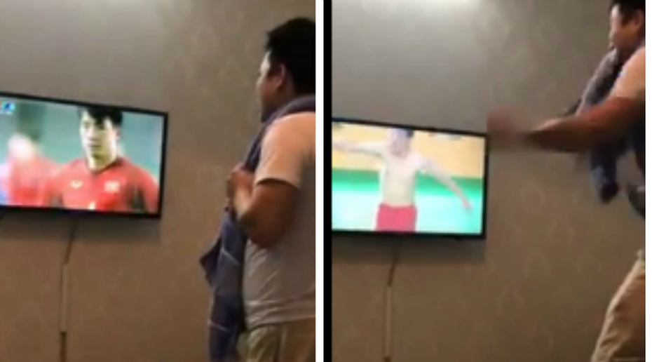 Cách ông bố ăn mừng chiến thắng của U23 Việt Nam hút gần 2 triệu lượt xem