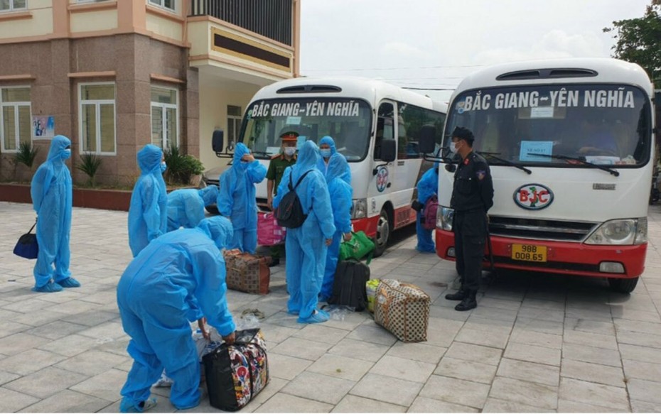 “Chia lửa” cùng Bắc Giang nhiều tỉnh đón công nhân trở về địa phương