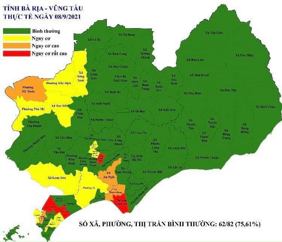 Bà Rịa-Vũng Tàu: Bốn huyện, thị, thành phố vẫn thực hiện Chỉ thị 16