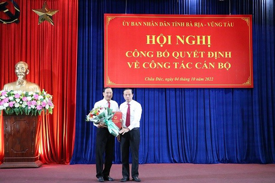 Bà Rịa-Vũng Tàu: Phó Bí thư huyện ủy Châu Đức làm Chủ tịch UBND huyện