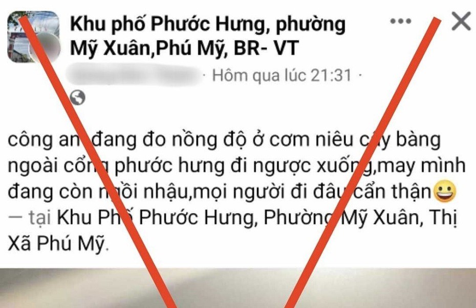 Báo chốt đo nồng độ cồn lên hội nhóm Facebook, bị phạt 7,5 triệu đồng