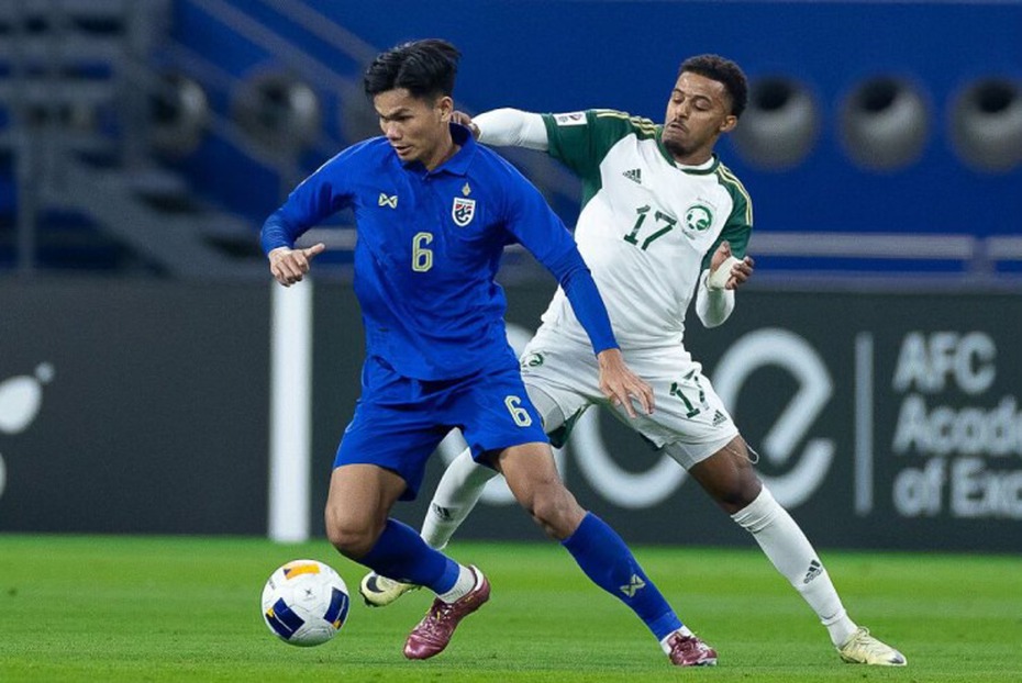 U23 Thái Lan thua thảm trước ĐKVĐ U23 Saudi Arabia