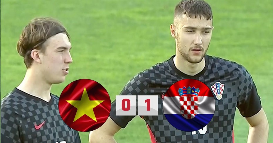 Nhận bàn thua phút cuối, U23 Việt Nam thua đáng tiếc trước U23 Croatia