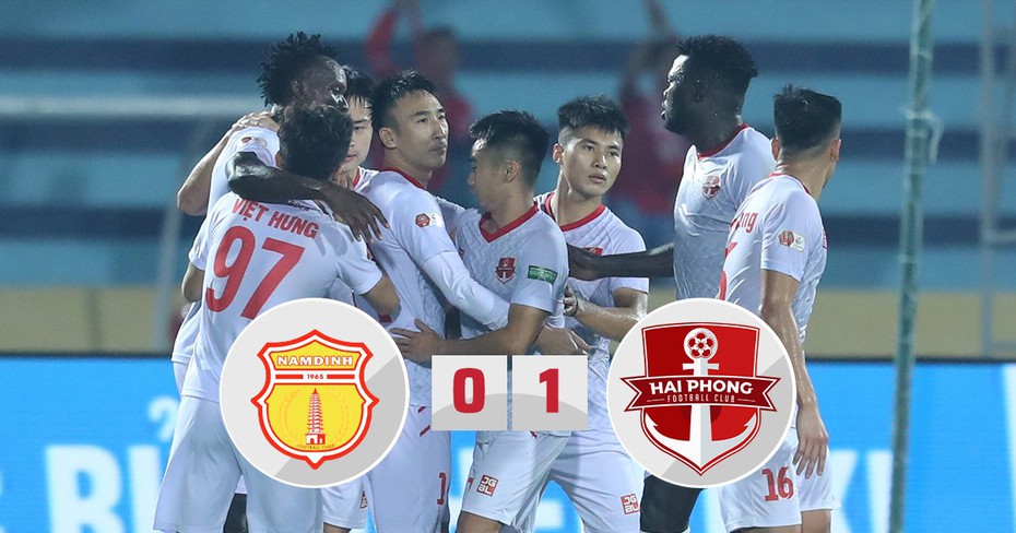 Hạ đẹp Nam Định, Hải Phòng đòi lại ngôi đầu từ tay Hà Nội FC