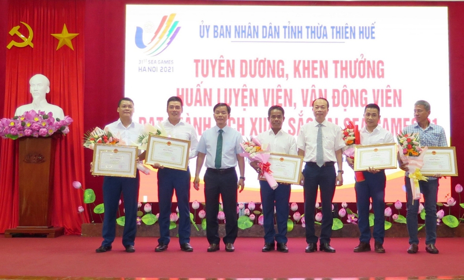 Thừa Thiên-Huế tổ chức lễ tuyên dương huấn luyện viên, vận động viên