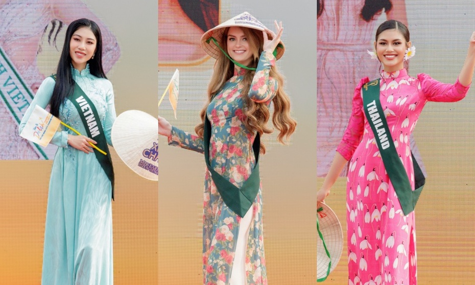 Thí sinh Miss Earth 2023 tham gia lễ khai mạc Tuần lễ du lịch Tp.HCM