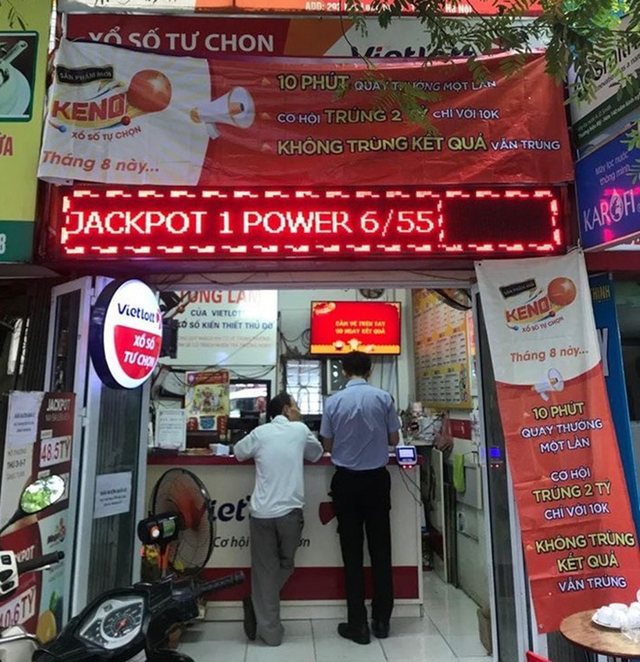 Vé trúng giải Vietlott 70 tỷ đồng được bán ra tại Hà Nội