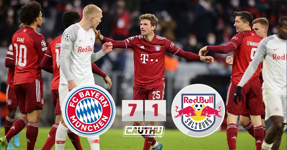 Vùi dập Salzburg 7 bàn, Bayern Munich nhẹ nhàng vào tứ kết