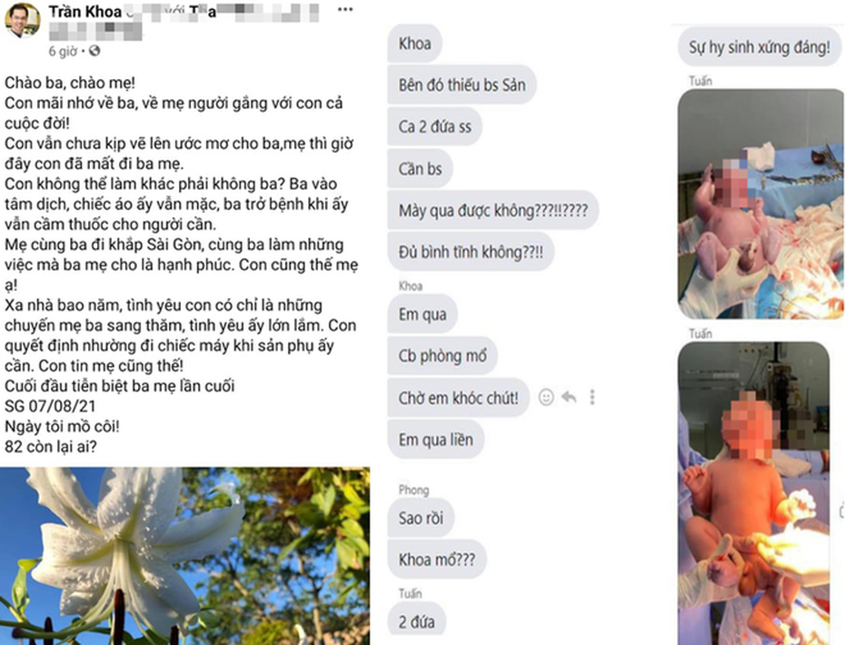Thông tin "bác sĩ rút máy thở của người nhà nhường cho sản phụ song thai" là hư cấu