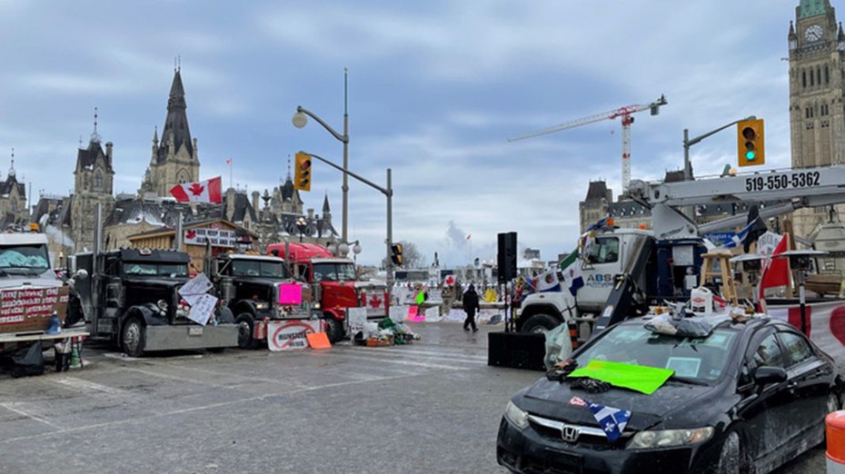 Canada: Thủ đô Ottawa ban bố tình trạng khẩn cấp vì tài xế biểu tình