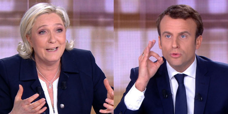 Bầu cử Tổng thống Pháp: Ông Macron và bà Le Pen tranh luận "nảy lửa"