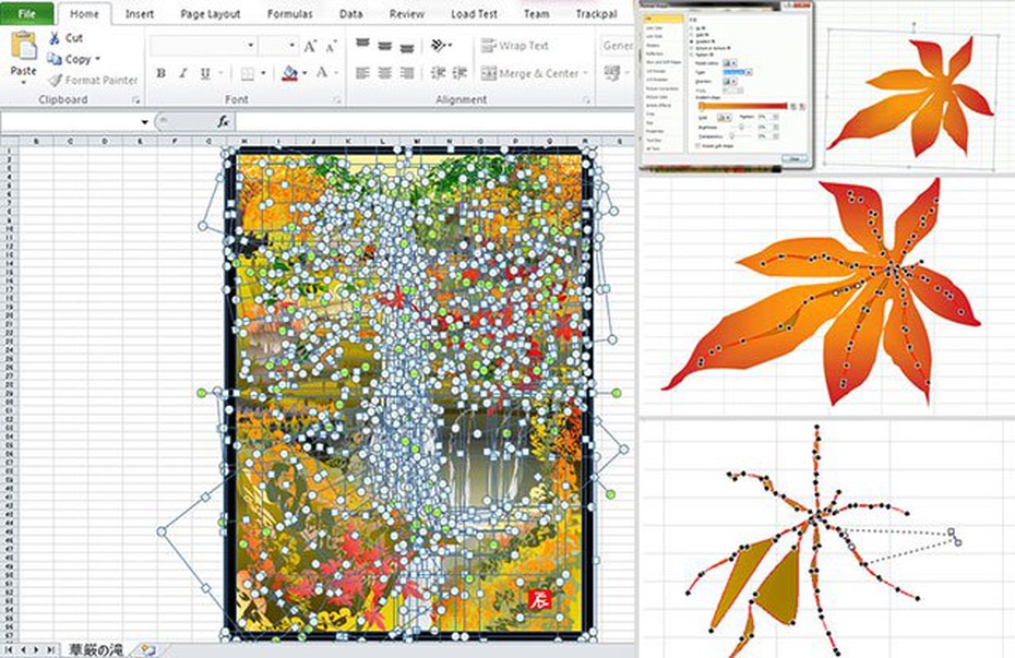 Mục sở thị cảnh nghệ sĩ vẽ tranh tuyệt đẹp bằng… Excel